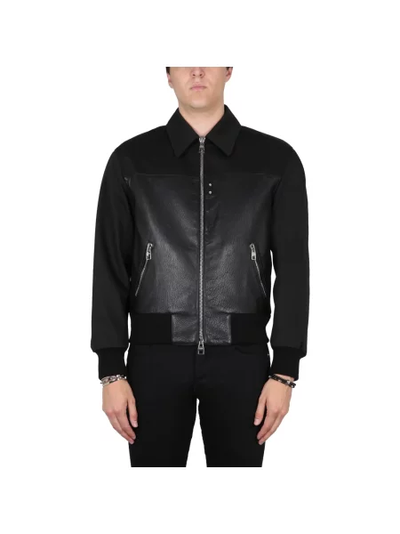 Kurtka skórzana Alexander Mcqueen czarna