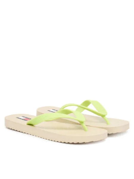 Žabky Tommy Jeans Tjw Logo Summer Sandal Žltá biela