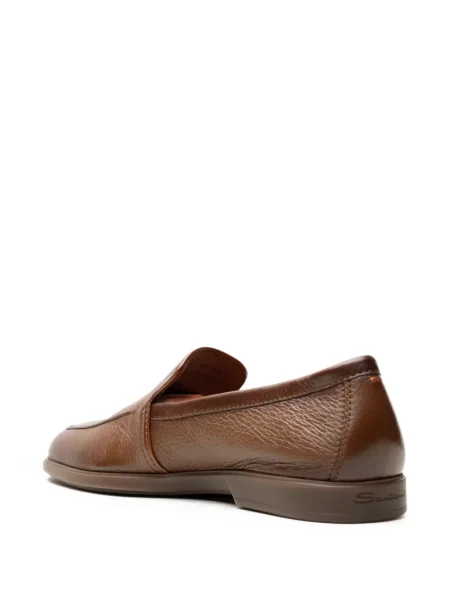 Pantofi loafer Santoni din piele maro