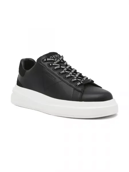 Guess Bőr sneakers tornacipő ELBA fekete