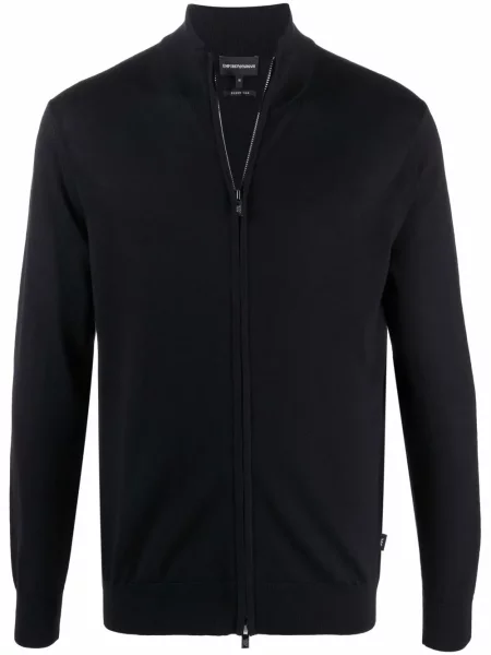 Cardigan Emporio Armani de lână albastru