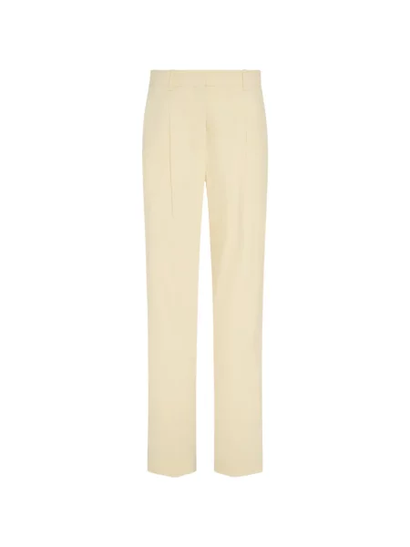 Pantaloni Another Tomorrow de lână galben