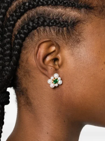 Cercei Completedworks cu model floral auriu