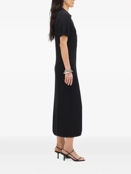 Rochie midi Another Tomorrow tricotate negru