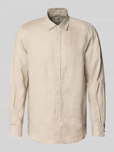 Koszula lniana o kroju regular fit z kołnierzykiem typu kent Scotch & Soda