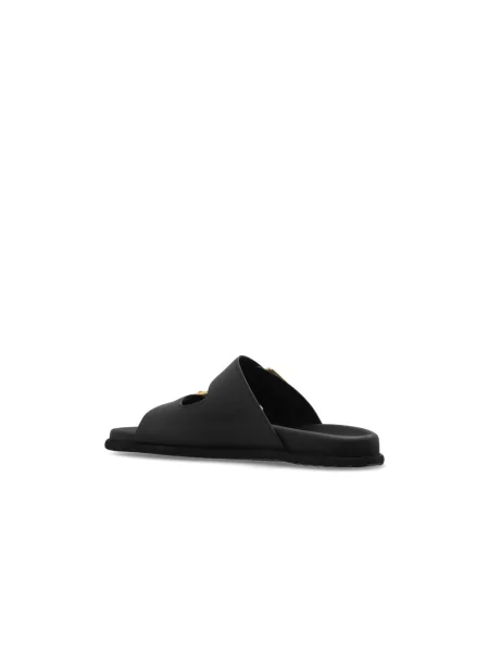 Klapki Dolce And Gabbana skórzane czarne