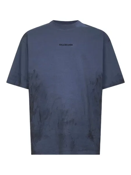 Tricou Balenciaga cu imagine albastru