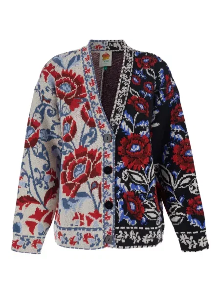 Cardigan Farm Rio cu model floral negru