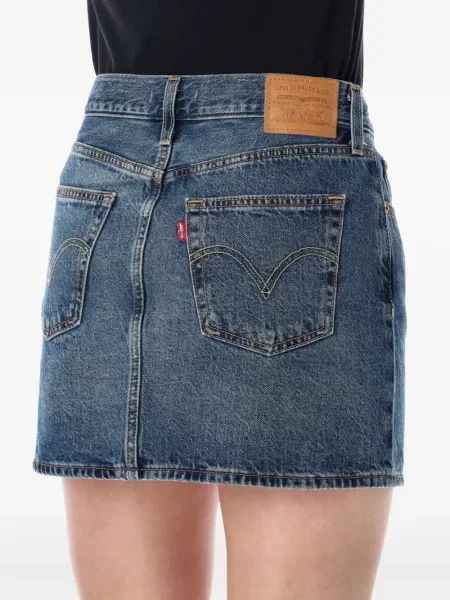 Udo szerokie szorty jeansowe Levi's z przetarciami niebieskie