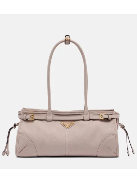 Top Prada din piele bej