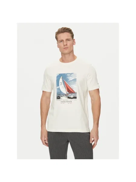Tommy Hilfiger Póló Color Photo Print Regular Fit bézs