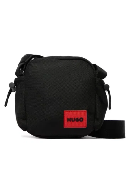 Torba na ramię z naszywką z logo model ETHON NEW NSzip' Hugo czarna