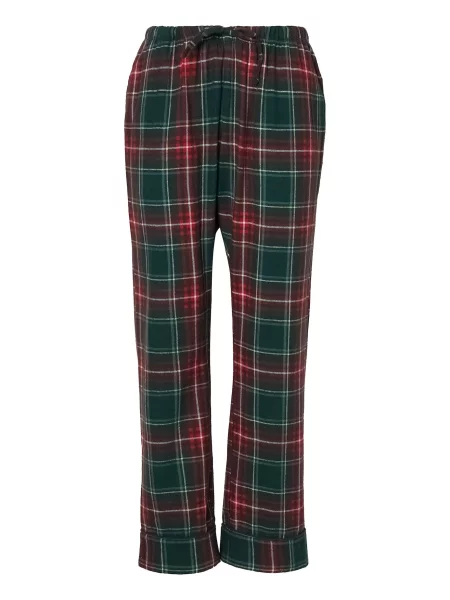 Hunkemöller Pantaloni de pijama verde închis / roşu închis alb