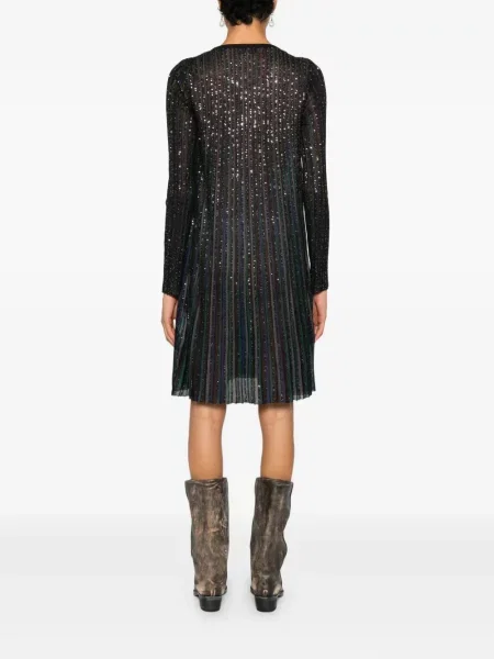 Rochie Missoni cu dungi de costum negru