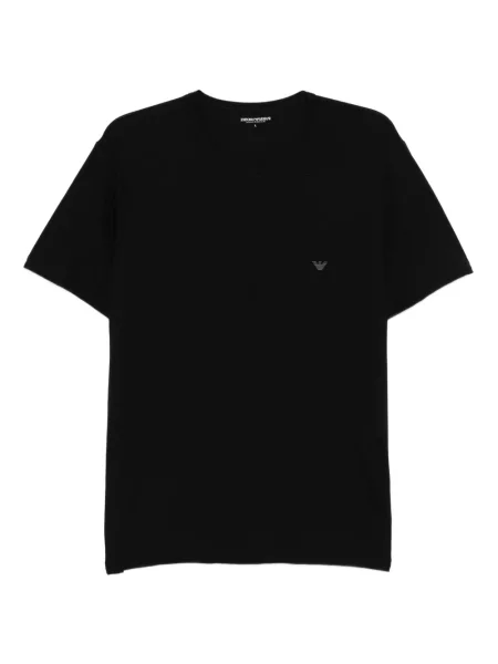 Μπλούζα Emporio Armani με αυτόγραφο μαύρο