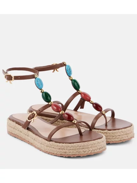 Sandale Gianvito Rossi din piele bej