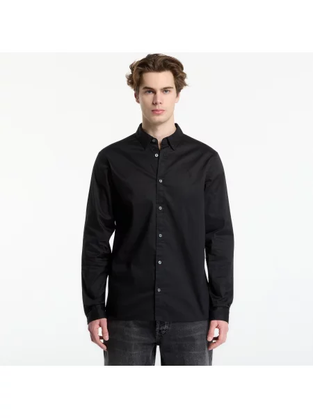Πουκάμισο AllSaints Hawthorne Ls Shirt Black XL μαύρο