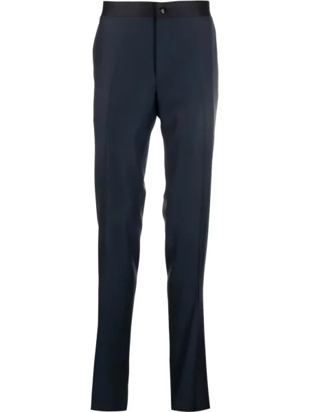 Pantaloni Canali de lână albastru