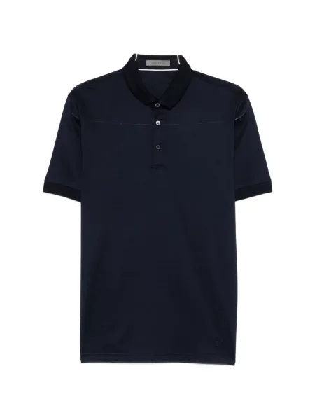 Polo Corneliani din jerseu albastru
