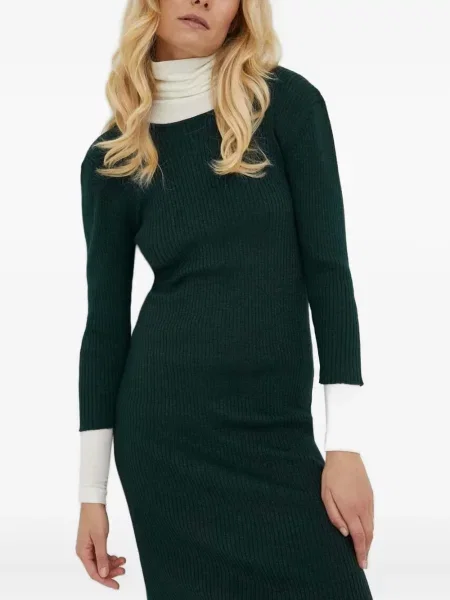 Rochie midi Bruuns Bazaar până la genunchi de costum verde