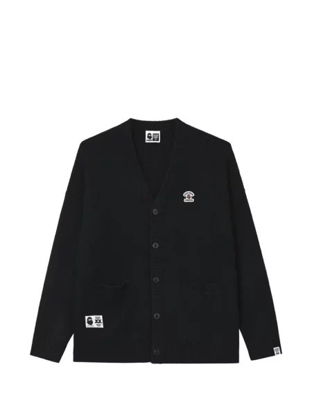 Cardigan Fingercroxx cu decolteu în V cu autograf negru