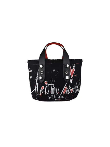 Shopperka Christian Louboutin skórzana czarna