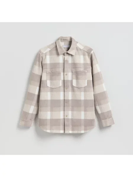 Reserved Regular fit ökobőr ing bézs