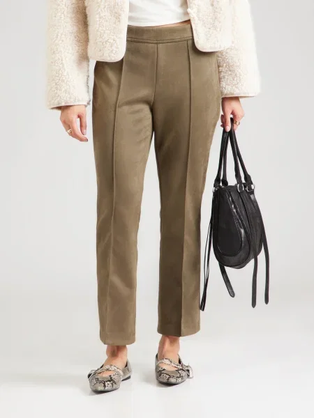 MORE & MORE Pantaloni Alcantara kaki