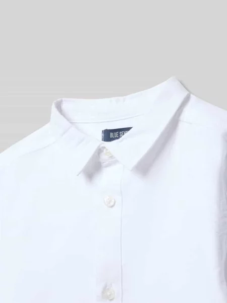 Koszula casualowa o kroju regular fit z wykładanym kołnierzem Blue Seven biała