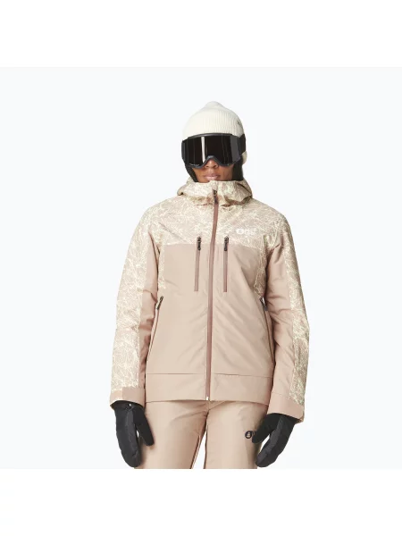 Дамско ски яке Picture Exa extury print / roebuck бежово