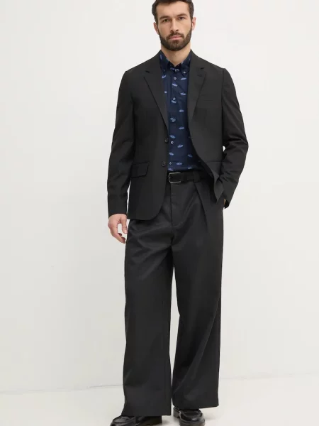Сорочка Boss Orange regular комір button-down синій