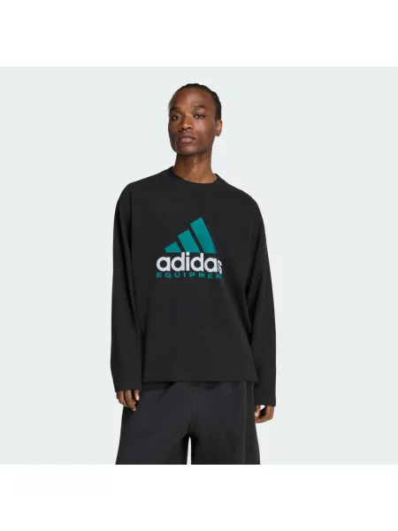 TRIČKO SDLOUHÝM RUKÁVEM ADIDAS EQUIPMENT ESSENTIALS černé