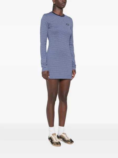 Rochie mini Miu Miu cu autograf albastru