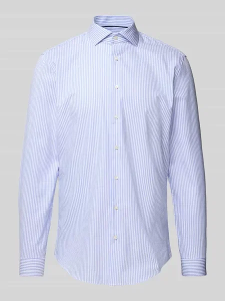 Koszula biznesowa o kroju slim fit z listwą guzikową Jake*s błękitna