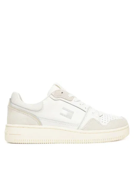 Sportcipők Tommy Jeans Tjw Retro Basket Sneaker Ekru fehér