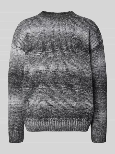 Sweter z dzianiny o kroju oversized z prążkowanymi wykończeniami Pegador