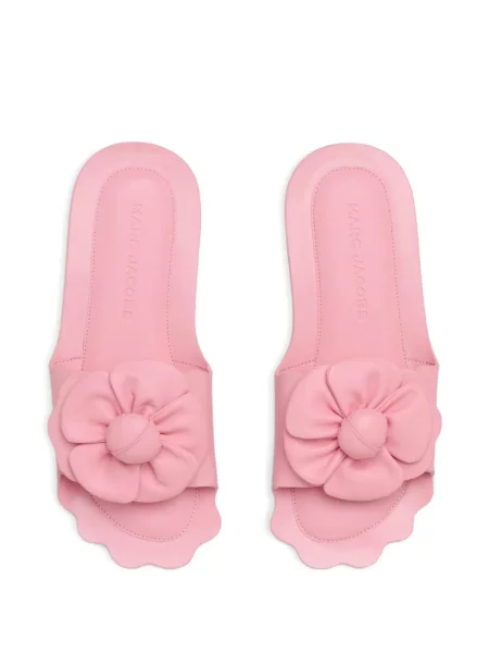 Sandale Marc Jacobs cu model floral cu aplicații roz