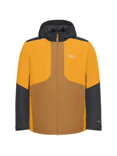 Jakna Jack Wolfskin s kapuljačom žuta