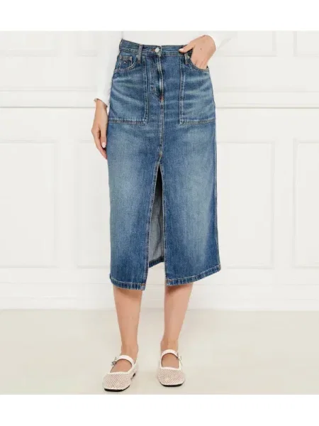 Tommy Jeans De blugi fustă CLAIRE albastru