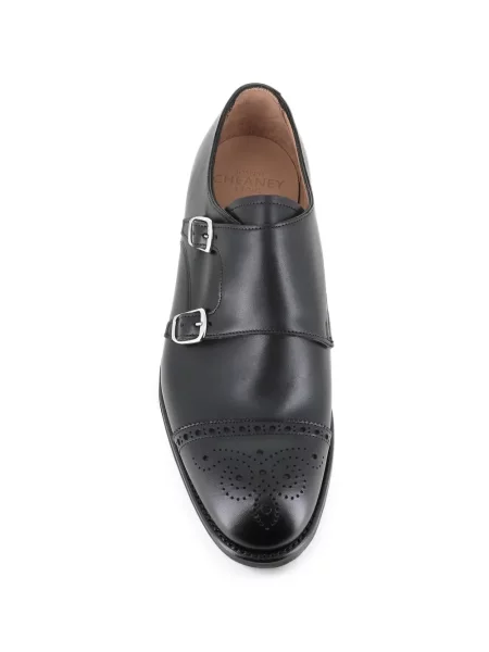 Brogues Cheaney cu bretele negru