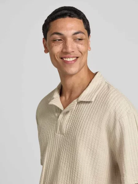 Koszulka polo o kroju relaxed fit z czystej bawełny model AUSTIN' Only & Sons beżowa