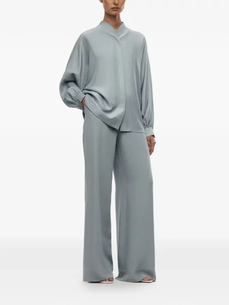 Pantaloni 12 Storeez de mătase cu cordon albastru