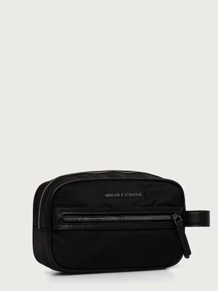 Pungă cosmetică Armani Exchange negru