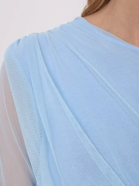 Bluză Italy Moda cu mâneci lungi lungă albastru