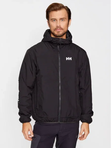 Helly Hansen Geacă de ploaie Ervik Ins Rain Jacket Negru Regular Fit alb
