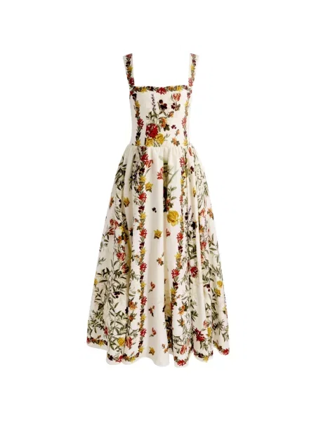 Midi šaty Alice + Olivia biela
