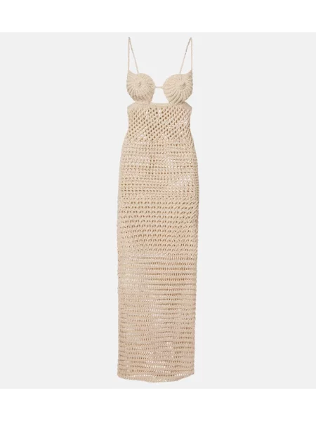 Maxi croșetat rochie maxi Alanui de costum bej