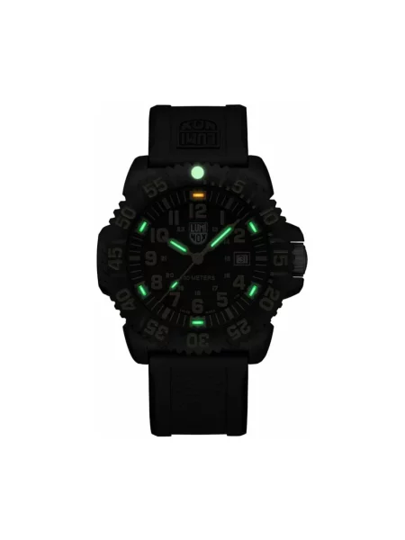 Lniany zegarek Luminox czarny