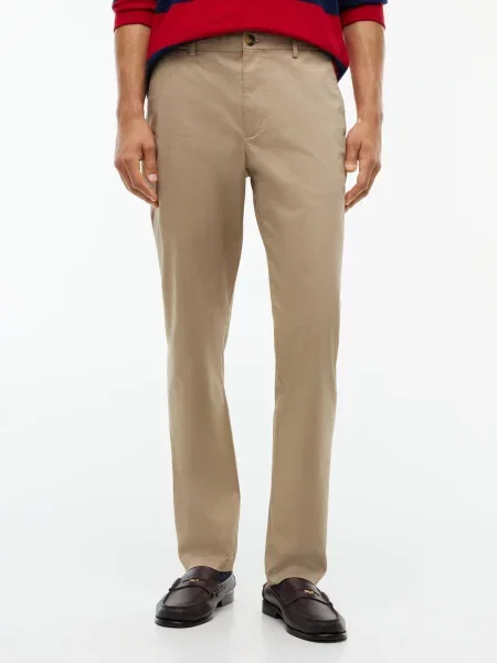Tommy Hilfiger Spodnie chino dla mężczyzn Mężczyźni beżowy