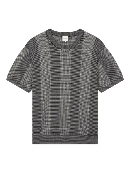 Tricou Paul Smith cu dungi scurt gri